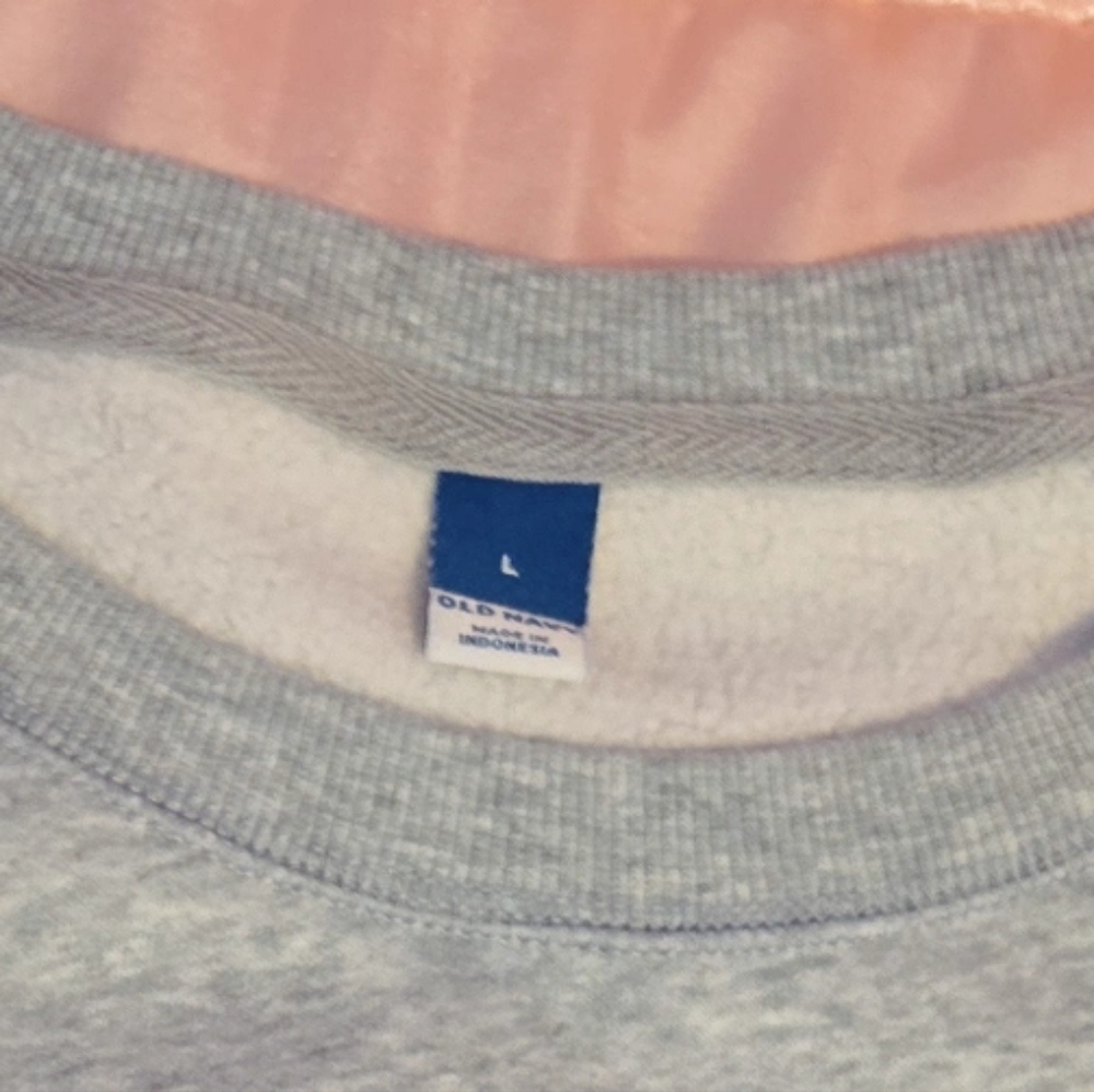 Old Navy gray and with pastel letters sweatshirt - Picture 2 of 2